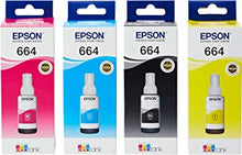 Epson EcoTank 664 Genuine Multipack Ink Bottles