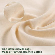 Nut Milk Bag Reusable, 3 Pack 12" x 12" All Natural Cheesecloth Bags, 100% Unbleached Cotton Cloth Bags Strainer for Straining Almond/Soy Milk Greek Yogurt Cold Brew Coffee Tea Beer Juice Cheese Cloth