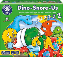 Orchard Toys Dino-Snore-Us Game, A fun Dinosaur Themed Board Game for ages 4+, Encourages Number and Counting Skills for Kids