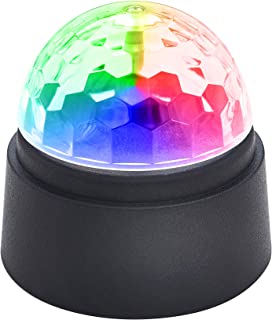 Global Gizmos 45390 Crystal Starball Disco Light / Mini Disco Lights / Battery Operated / Party Light For Kids Birthdays, Family Gatherings, & Christmas / 9cm x 9cm