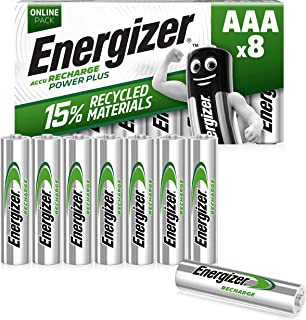 Energizer AAA Rechargeable Batteries Pack, Recharge Power Plus, 8 Pack - Amazon Exclusive