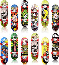 2 Pieces Finger Boards Mini Fingerboards Finger Toy Skateboards, Toy Deck Truck Finger Board Party Favors Gifts for Boys Girls Adults, Random Patterns, 3.5 x 0.98 Inch