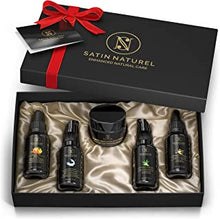 Christmas Gifts for Women Anti-Aging Gift Set 5x30ml - Hyaluronic Acid Serum/Cream Vitamin C Serum Aloe Vera Gel Argan Oil - Christmas Gift for Her Gifts for Mum - Organic Skin care - Satin Naturel