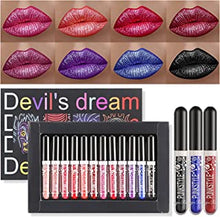 Dulele 12 Colors of Diamond Shining Sparkly Liquid Lipstick Set, Waterproof Long Lasting Metaliic Glitter Matte Lip Gloss Kit Cosmetics Makeup for Halloween, Festival and Holiday, (Pack of 12)