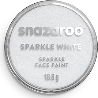 Snazaroo Face and Body Paint, Sparkle White, 18.8g Professional Water Based, Single Cake Makeup Supplies for Adults, Kids and Special FX