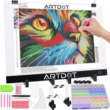 ARTDOT A3 LED Light Pad for 5D Diamond Painting Kits, Adjustable Brightness Light Board with Diamond Art Accessories and Tools (31 x 42cm)