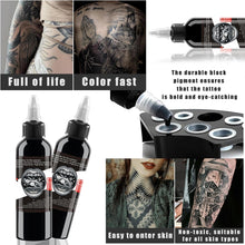 1 Bottle Baodeli Super Black Tattoo Ink - Tribal - Shade -Pure Black Ink Skin Safe Permanent Tattoo Professional Tattoo Supply Body Painting Art (4oz/120ml)