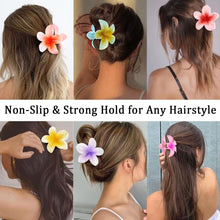 WUBAYI 6 Pcs Flower Hair Clips, Non Slip Flower Claw Clips Strong Hold Hair Claw Large Hair Clip for Medium Thick Hair Hair Claw Clips for Women and Girls Straight, Curly & Wavy Hair