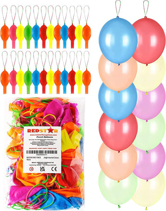 25 Large Punch Balloons Party Bag Fillers 12" Punch Balloons Party Bag Fillers for Kids Birthday Balloons Punch Balloons for Party Bags Strong Punch Balloon Party Supplies Kids Party Bag Fillers Toys