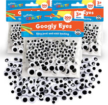 600pk Googly Eyes Self Adhesive - 3 x 200pk Small & Medium Googly Eyes for Crafting  Google Eyes for Children DIY Art  Goggly Stick On Eyes for Crafts Googly Eyes Large  Stick On Googley Eyes