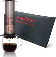 AeroPress Coffee Maker with Tote Bag, Phthalates & BPA Free, Black, 1-3 Cups Per Press