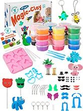 Professor Trunkton｜Air Dry Clay Modelling for Kids (24 Colours) ｜ Playdough Sets for Kids (84 pcs)｜Magic Clay Craft Kits for Boys and Girls Age 3-12