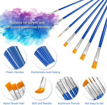 OWill 7PCS Paint Brush Set for Watercolor Painting, Oil Painting, Acrylic Painting, Rock Painting, Face Painting, Body Painting & Crafts