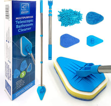 Bathroom Tile Cleaner Telescopic Shower Mop Extendable Bath Cleaning Scrubber Tool (New Telescopic Bathroom Cleaning Kit)