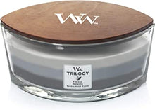 Woodwick Ellipse Trilogy Scented Candle with Crackling Wick, Warm Woods, Up to 50 Hours Burn Time Glass, Warm Woods