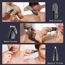 Body Hair Trimmer Men, KENSEN Electric Groin Hair Trimmer Rechargeable Body Groomer for Private Parts & Pubic Hair Waterproof Wet and Dry Razor with LED Ball Razor (Black)