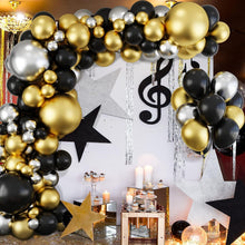 Balloon Arch Kit, 127pcs Black Gold Balloon arch Garland kit, Black Gold Silver Birthday Balloons Arch Set For Men Boys Birthday Party Decoration, Wedding,Graduation, Anniversary,Retirement,New Year