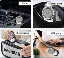 USB Mini Shaver, Electric Razor for Men, Portable Pocket Size Electric Shaver, Rechargeable Waterproof Shaver Easy One-Button Wet and Dry Use Suitable for Home, Car, Travel, Men Best Gift (Silver)