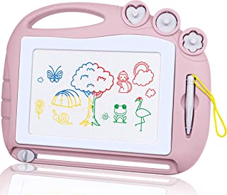 AiTuiTui Magnetic Drawing Board Travel Size, Erasable Doodle Sketching Writing Pad Travel Games for Kids in Car, Early Education Learning Skill Development Toys for Girls Age 2 3 4 5 Year Old