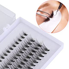 PROUSKY 80 Pieces Individual Cluster Lashes, 20D Individual Lashes Eyelash Extensions, Lash Ribbons Cluster False Lashes C Curl 0.07mm Thickness 8-14 mm, Black