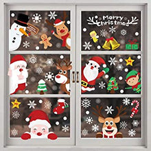 DOCOO Christmas Window Stickers,248PSC Christmas Window Decoration for Glass 9 Sheets Xmas Window Decorations Stickers Double Sided Reusable Window Stickers Christmas Decorations Window Stickers