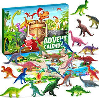 iZoeL Dinosaur Advent Calendar for Boys 2022 Christmas, 24 Dinosaurs Figures Playset Countdown Days to Christmas Holiday, Xmas Surprise Gift for Kids Son Grandson Brother Nephew