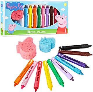 Peppa Pig Bath Crayons Toddler Bath Toys, 10 Bath Pens for Kids, Crayons for 3 Year Old +