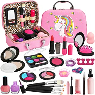 Kids Makeup Sets for Girls, Kids Make up kit Girls Toys, 25pcs Real Washable Childrens Make up Set, Girls Makeup Set for Little Girls, Birthday Gifts Toys for 4 5 6 7 8 9 10 Year Old Girls