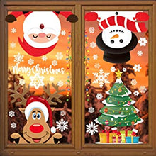 Party-Poter Christmas Window Stickers Reusable 262Pcs Christmas Decorations for Windows Xmas Window Stickers Snowman Reindeer Christmas Window Clings Xmas Thamed Party Decor