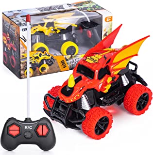 RC Car Toys for 3-6 Year Old Boys Dinosaur Remote Control Cars Mini Dino Cars for Kids 4-Channel RC Monster Car Outdoor Indoor Christmas Birthday Gifts Present