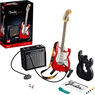 LEGO 21329 Ideas Fender Stratocaster DIY Guitar Model Building Set with 65 Princeton Reverb Amplifier and Authentic Accessories