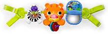 Bright Starts, Take Along Musical Carrier Activity Toy Bar, 4 Melodies, Ball Rattle, Self Discovery Mirror, Bead Chaser, Jungle Themed Baby Toys, Clip on Pram & Pushchair, Ages Newborn +, Multi-Colour