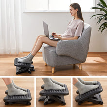 HUANUO Foot Rest, 3 Height Under Desk Foot Rest, Foot Stool with 30 Degree Tilt Angle Adjustment, Massage Surface Texture Improves Comfort for Home, Office