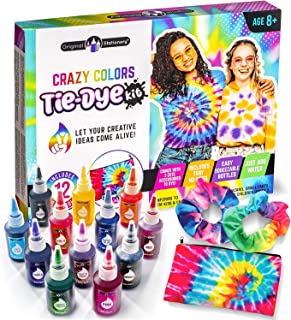 Original Stationery Colour Crazy Tie Dye Kit, All in One Tie-Dye Kit with All the Colours Needed to Make Kids Tie Dye Crafts and Play Tie Dye Games, Idea and Tye Dye Kits for Kids