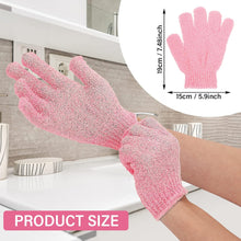 WLLHYF 2 Pcs Exfoliating Shower Gloves, Double Sided Exfoliating Bath Gloves 100% Nylon Deep Clean Body Scrubber Bathing Accessories for Women Men Exfoliation Mitt Beauty Massage Spa