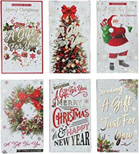 Pack of 12 Christmas Money Envelopes Traditional Assorted Design Gift Card Voucher Wallet KRUCHI