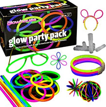 Huge Glow Stick Party Pack 220 pcs inc connectors - 100 Glow Sticks Premium Quality Glowhouse UK Bracelets, Necklaces, Eye Glasses, Bunny Ears, Balls, Triple bracelets and Flowers