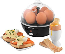 Salter EK2783 Electric Cooker for Boiled & Poached, Ideal for Soft Medium or Hard Boiled, Rack Holds Up to 6 Eggs, Includes Poaching Trays, Auto Shut Off Function, Transparent, 430W, 430 W