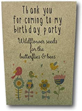 10 x Wildflower Seed Packets - Birthday Party Bag Fillers - UNPERSONALISED Quick Dispatch