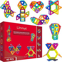 Limmys Magnetic Building Blocks – Unique Construction Toys for Boys and Girls – STEM Educational Toy – Includes 42 Pieces, Idea Booklet