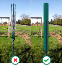 Rotary Washing Line Cover Waterproof Fabric with Zip - Heavy Duty Rotary Clothes Line Cover with Zip - Protective Weather Resistant Parasol Cover for Garden Dryer and Airer (Green)