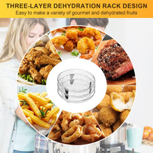 REKALRO Deepened Air Fryer Rack 3 Pcs for Ninja, Stackable Round Air Fryer Accessories, 304 Stainless Steel Multi-Layer Dehydrator Rack, Compatible with 4.8L-6.6L Tower Air Fryer Accessories