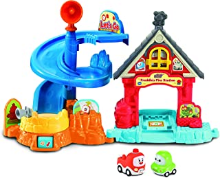 VTech Toot-Toot Drivers Cory Carson Freddie's Fire Station, Toy Kids Car Set with Sounds and Phrases, Light Up Baby Music Toy Car Set, Ideal Christmas Gift for Boys and Girls Aged 24 Months +