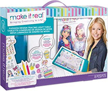 Make It Real – Fashion Design Mega Set with Light Table. Kids Fashion Design Kit Includes Light Table, Colored Pencils, Sketchbook, Stencils, Stickers, Design Guide and More