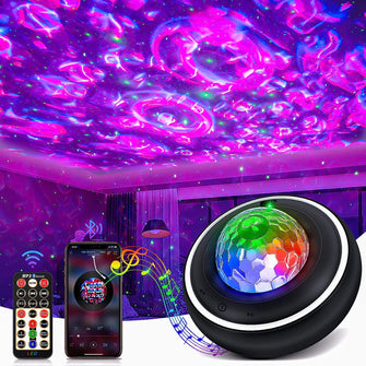 Galaxy Projector, Star Night Light Projector with and Music Bluetooth Speaker, Ceiling Starry Star Light for Kids Baby Adults Bedroom/Party/Game Rooms/Home Theatre