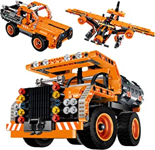 Sillbird STEM Building Toys for Kids, 3 in 1 Technic Building Kit Creative Construction Toys Airplane/Dump Truck/Transport Truck Engineering Building Gift for Boys Girls Age 6 7 8 9+Year Old (361 Pcs)