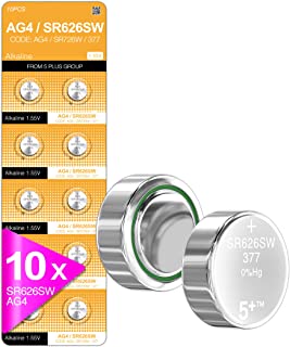 5 Plus 10 Pcs AG4 LR626 377 0% Hg 1.5V Button Cell Watch Batteries Coin Cell Batteries Suitable For Keyfobs, Scales, Wearables And Other Devices