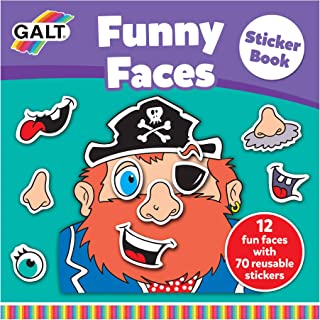 Galt Toys, Funny Faces Sticker Book,Kids Sticker Book, Ages 3 Years Plus