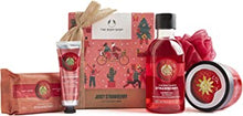 The Body Shop Juicy Strawberry Festive Pampering Essentials Body Yogurt Soap hand cream shower gel Gift SET