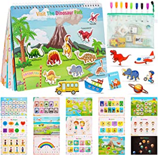 Montessori Busy Books for Toddlers Toys: 32 Themes Activity Books for 2 3 4 5 6 Year Old Kids, Preschool Learning Sticker Book Early Development Educational Autism Toy for Toddler Children Boys Girls